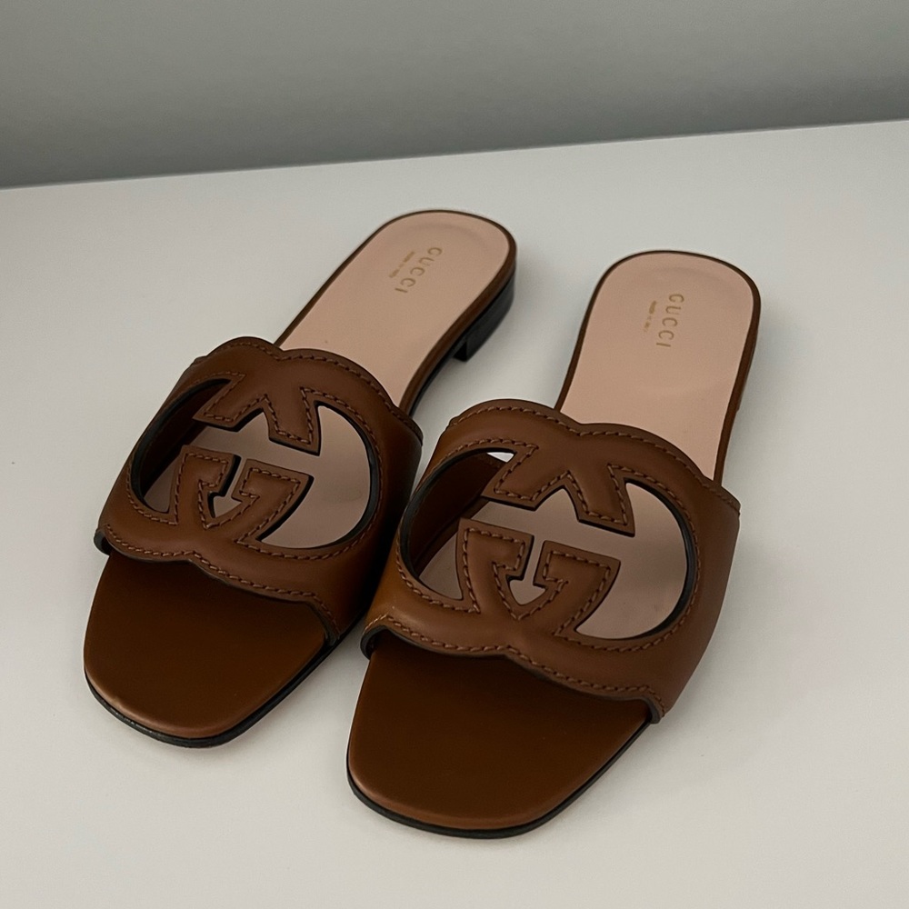 Gucci GG cut out slides